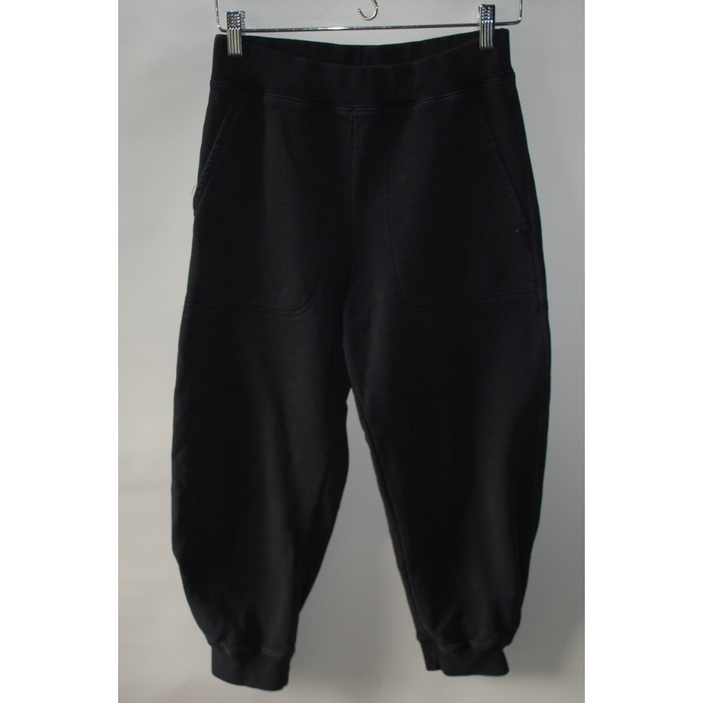 TIBI Calder Sweatpant Regular Black Cotton Pants Women's S Used Good Condition